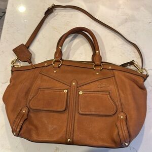 Ralph Lauren purse brown with orange inside